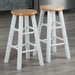 Element Counter Stools, Natural & White, 24", 2 Piece Set