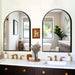 Bathroom Mirror for Wall,2 Pack 24”X36” Arched Vanity Bathroom Mirror for over Sink, Metal Framed with HD Shatter-Proof Glass for Entryway, Living Room,Bedroom(Black)