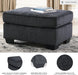 Altari Modern Rectangular Accent Ottoman, Dark Gray