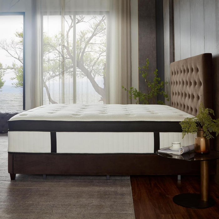 Full Size Mattress, 12 Inch Hybrid Mattress in a Box, Memory Foam and Pocket Springs, Fiberglass Free, Soft and Breathable, Medium Firm Feel