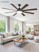 72 Inch Large Ceiling Fan with Remote, Indoor/Outdoor Industrial Ceiling Fan with Large LED Panel, Quiet Reversible DC Motor, 6-Speed, 3CCT, Black Ceiling Fans with Light for Patio, Livingroom, Garage