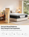 12 Inch Queen Mattress, Medium Firm Hybrid Memory Foam, 7-Zone Body Support for Pressure Relief, Motion Isolation, Queen Mattress in a Box, White Breathable Textured Fabric Mattresses