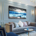 Wall Art for Living Room Large Wall Decor for Office Modern Bedroom Wall Decor Blue Beach Sun Ocean Landscape Canvas Prints Wall Paintings Seascape Framed Pictures Artwork Home Decor 40X20