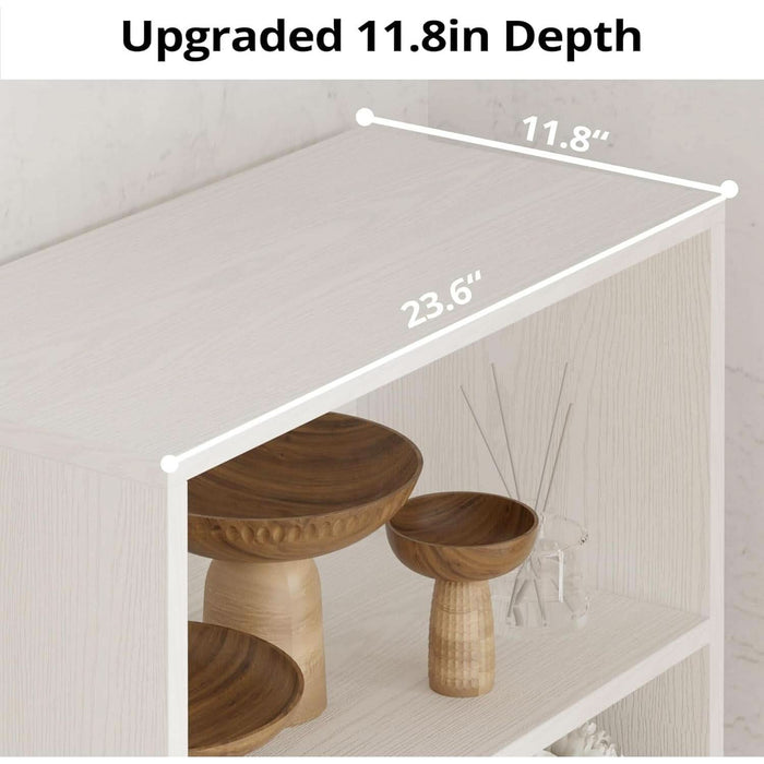 Industrial Bookshelves and Bookcases with Doors 11.8 in Depth Floor Standing 5 Shelf Display Storage Shelves Bookcase Home Decor Furniture for Home, Office, Living Room, Bedroom