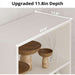 Industrial Bookshelves and Bookcases with Doors 11.8 in Depth Floor Standing 5 Shelf Display Storage Shelves Bookcase Home Decor Furniture for Home, Office, Living Room, Bedroom