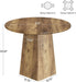 Tribesigns 31.5-Inch round Dining Room Table for 2-4, Farmhouse Small Kitchen Dinner Table with Square Base for Dining Room Living Room, Rustic Brown