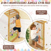 Twin Size Montessori NaturalWhite Floor Bed JungleGym