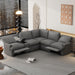 Modern Power Reclining Sectional Sofa with USB & Power