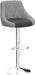 Bar Stools Set of 2 for Kitchen Counter, Height Adjustable Swivel PU Leather Barstools, Modern Bar Chair with Back and Footrest, Grey