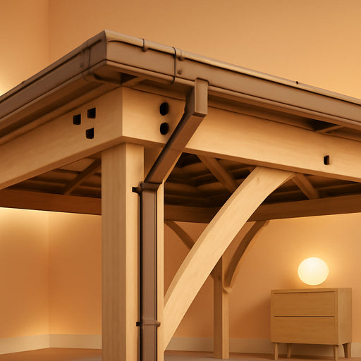 12 X 20 Meridian Gazebo Rain Gutters, Complete Gutter System with 4 down Spouts for Meridian Gazebo