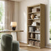 72" Tall Bookcase, 6-Tier Open Bookshelf with Adjustable Shelves, Wooden Floor Standing Display Storage Shelves for Living Room, Home Office, Study Room, Natural Wood