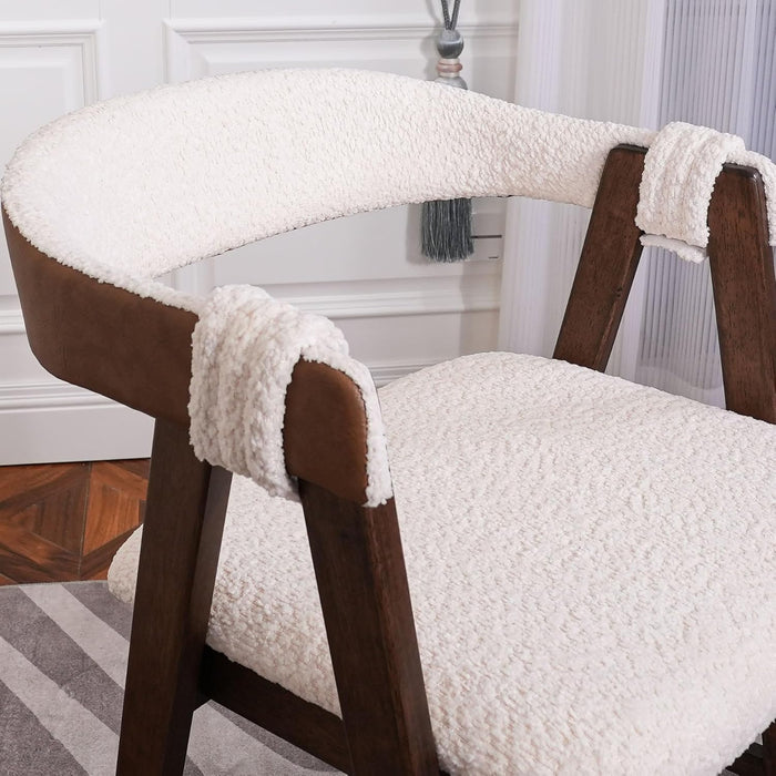 Dining Table Set for 4-6, Includes 1 Table & 4 Chairs, Walnut Veneer Top, Solid Wood Frame, Natural Wood Grain, Easy Assembly, Modern Design