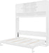 White Queen Murphy Wall Bed With BuiltInStorageSolutions