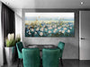 Flower Wall Art for Living Room, Bedroom Wall Decor Canvas Daisy Floral Painting Landscape Picture Extra Large Artwork Textured Office Home Dining Room, Oversized 58"X29"