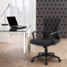 Office Chair Mid Back Swivel Lumbar Support Desk Chair, Computer Ergonomic Mesh Chair with Armrest (Black)