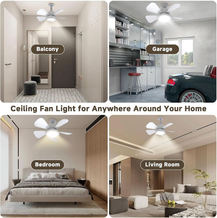 Ceiling Fans with Lights and Remote, Ceiling Fan Light 3000K-6000K 3 Colors Dimmable, Ceiling Fan, 1000 Lumens LED Ceiling Fans for Bedroom Garage Kitchen