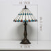 Tiffany Style Stained Glass Table Lamp Light Beige Jewelry 18.5 Inch