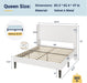 Queen Size Velvet Bed Frame/Vertical Channel Tufted Wingback Headboard/Upholstered Platform Bed/Strong Wooden Slats/No Box Spring Needed/Easy Assembly/White