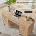 Sixty Inch Fluted Desk With ChargingStationIncluded