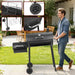 Charcoal Grill with Offset Smoker,Bbq Grills with Side Table,Outdoor Cooking with 535 Square Inches,Backyard Camping Picnics, Patio and Parties, Black by