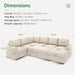 Sleeper Sectional Sofa with Storage Chaise U Shaped Sectional Couch for Living Room, Velvet Sleeper Sectional Couch with Pullout Bed, Beige