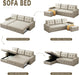 81.5" L-Shaped Sleeper Sectional Sofa with Storage Chaise