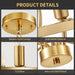 30Inch Crystal GoldTone Chandelier Nine Light Fixture