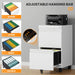 2 Drawer Mobile File Cabinet, Fully Assembled File Cabinets with Lock, Metal Rolling Filing Caninet on Wheels, Small Two Drawer under Desk Cabnet for Letter/Legal / A4 / File Box - White