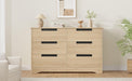 , Modern Closet Dresser Organizer with Embedded Handles Design, Wooden Chest of Drawers for Living Room, Nursery, Hallway - Natural