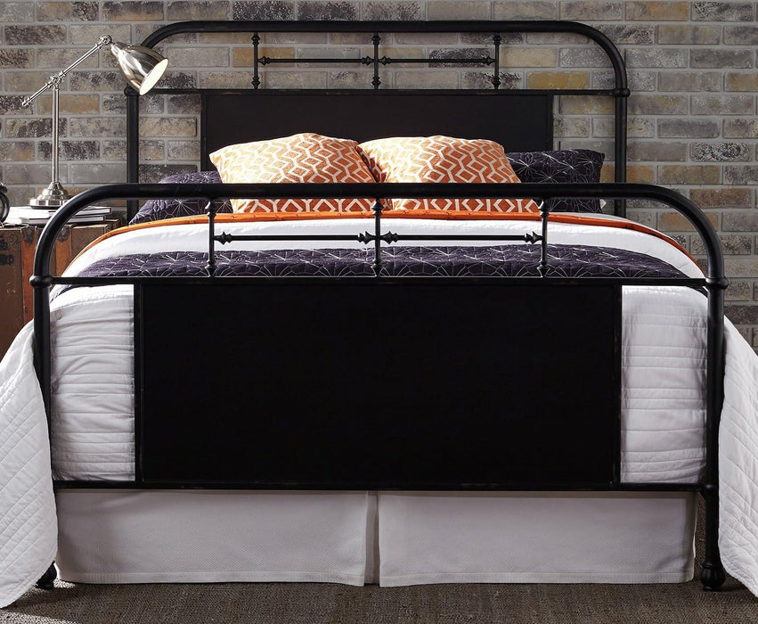 Industries Vintage Series Full Metal Bed, 80" X 59" X 54", Distressed
