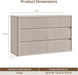 53.5" Extra Wide Dresser for Bedroom Dressers with 6 Fluted Drawers