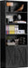 Industrial Bookshelves and Bookcases with Doors Floor Standing 6 Shelf Display Storage Shelves 70 in Tall Bookcase for Home Office, Living Room