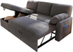 Grey Boucle Upholstered Convertible Sofa Bed Storage