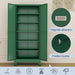 Green Metal Storage Cabinet With Adjustable Shelves