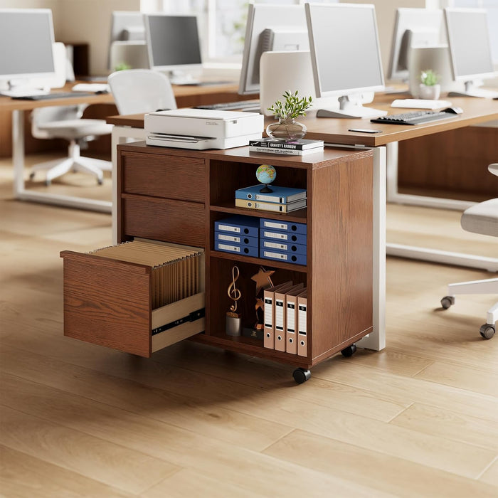 Solid Wood Executive Lockable Drawers File Cabinet