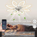 Dimmable Contemporary White Bladeless Ceiling Fan Lights