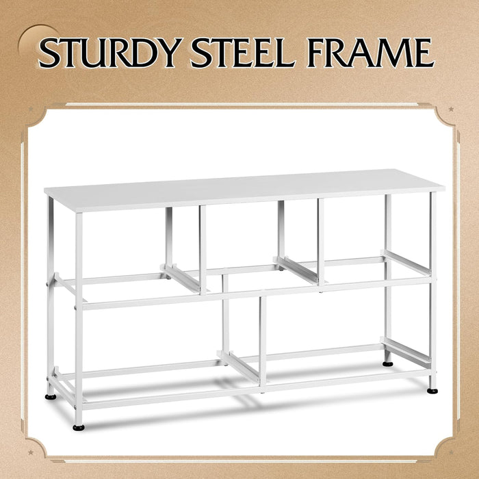 Dresser for Bedroom with 5 Drawers, Wide Chest of Drawers, Fabric Dresser, Storage Organization Unit with Fabric Bins for Closet, Living Room, Hallway, White