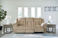 Tip-Off Classic Wall Hugger Power Reclining Sofa with Adjustable Headrest and USB Ports, Light Brown