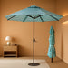 Patiokingdom 10FT Patio Umbrella with Push Button Tilt and Crank, Outdoor Market Umbrella with 8 Fiberglass Ribs, UV Protection Table Umbrella for Pool,Backyard,Garden,Deck