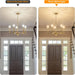 Gold Chandeliers for Dining Room, 25.5 Inch Vintage Gold Chandelier Light Fixture over Table, Farmhouse Candle Chandeliers, 5-Light Brass Chandeliers for Kitchen, Bedroom, Living Room (E12 Base)