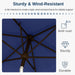 6.5'X10' Rectangular Patio Outdoor Umbrella,Large Coverage with Push-Button Tilt & UV Protection,Sturdy Ribs for Deck,Lawn,Pool,Backyard