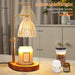 Candle Warmer Lamp with Timer, Dimmable Candle Lamp with Adjustable Height, Birthday Gifts for Women Mom, House Warming Gifts New Home, Candle Lamp Warmer for Jar Candles with 2 Bulbs - Wood