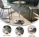 23.5 Inch Circular Glass Adjustable Cocktail Table