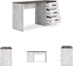 Signature Design by Ashley Shawburn Farmhouse 3-Drawer 54" Home Office Desk, White & Gray