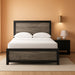 Signature Design by Ashley Jonnifer Full Panel Bed Frame with Headboard, Two‑Tone Textured Design, Engineered Wood and Decorative Laminate, Bedroom Furniture, Warm Gray and Matte Black