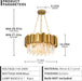 Gold Modern Crystal Chandelier 22In Timeless Elegance