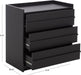 Furniture - Mishi 3-Drawer Chest - Black Wood-Look Dresser with Storage, Modern Bedroom & Guest Room Storage Cabinet, 32" W X 18.3" D X 31.5" H (CHS3101B)