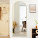 64"X21" Arched Full Length Mirror, Leaning or Standing Full Body Mirror with Aluminum Alloy Thin Frame, Suitable for Bedroom or Cloakroom,Gold
