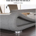 Queen Size Upholstered Bed Frame, Deluxe Low Profile Sleigh Bed with Linen Ergonomics Headboard, No Box Spring Needed & Easy Assembly, Grey