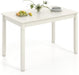 White Rectangular Dining Table 48x29 Inches Compact
